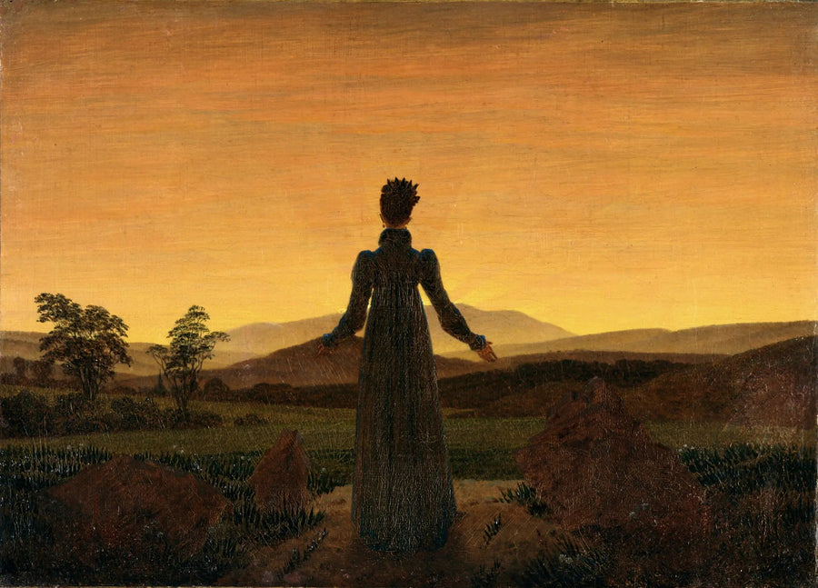 Donna davanti al tramonto - Caspar David Friedrich