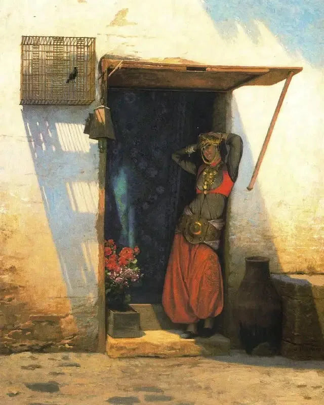 Donna del Cairo alla sua porta - Jean-Léon Gérôme