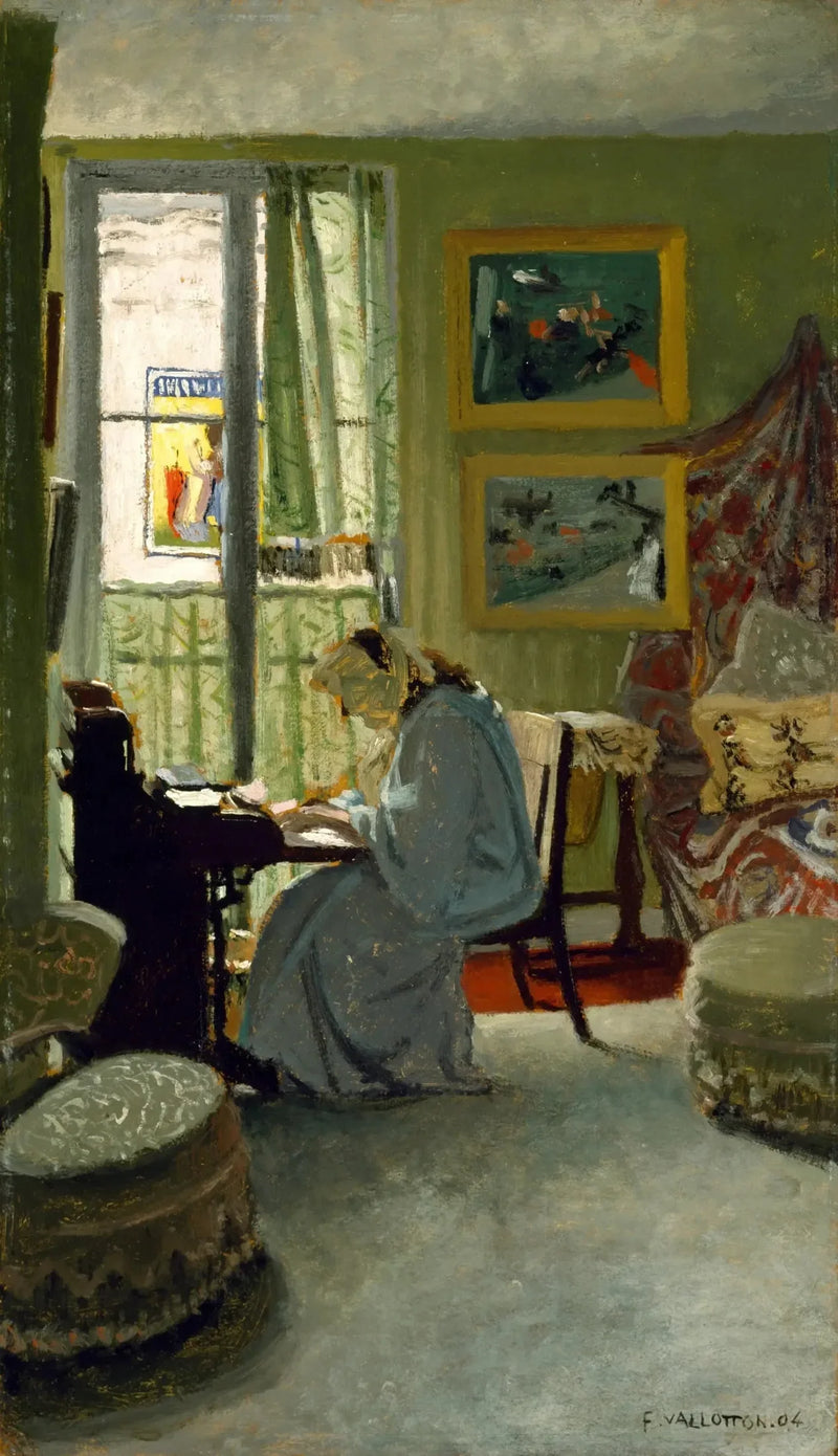 Donna che scrive in un interno - Félix Vallotton