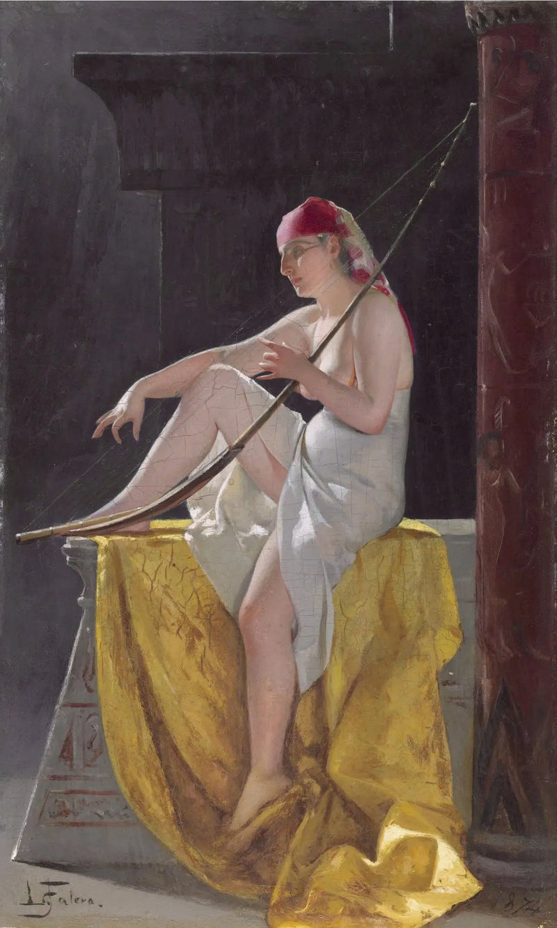 Donna egiziana con arpa - Luis Ricardo Falero