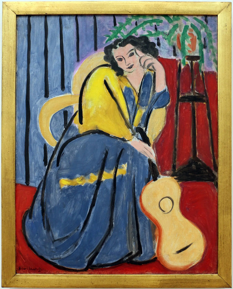Donna in giallo e blu con chitarra - Henri Matisse