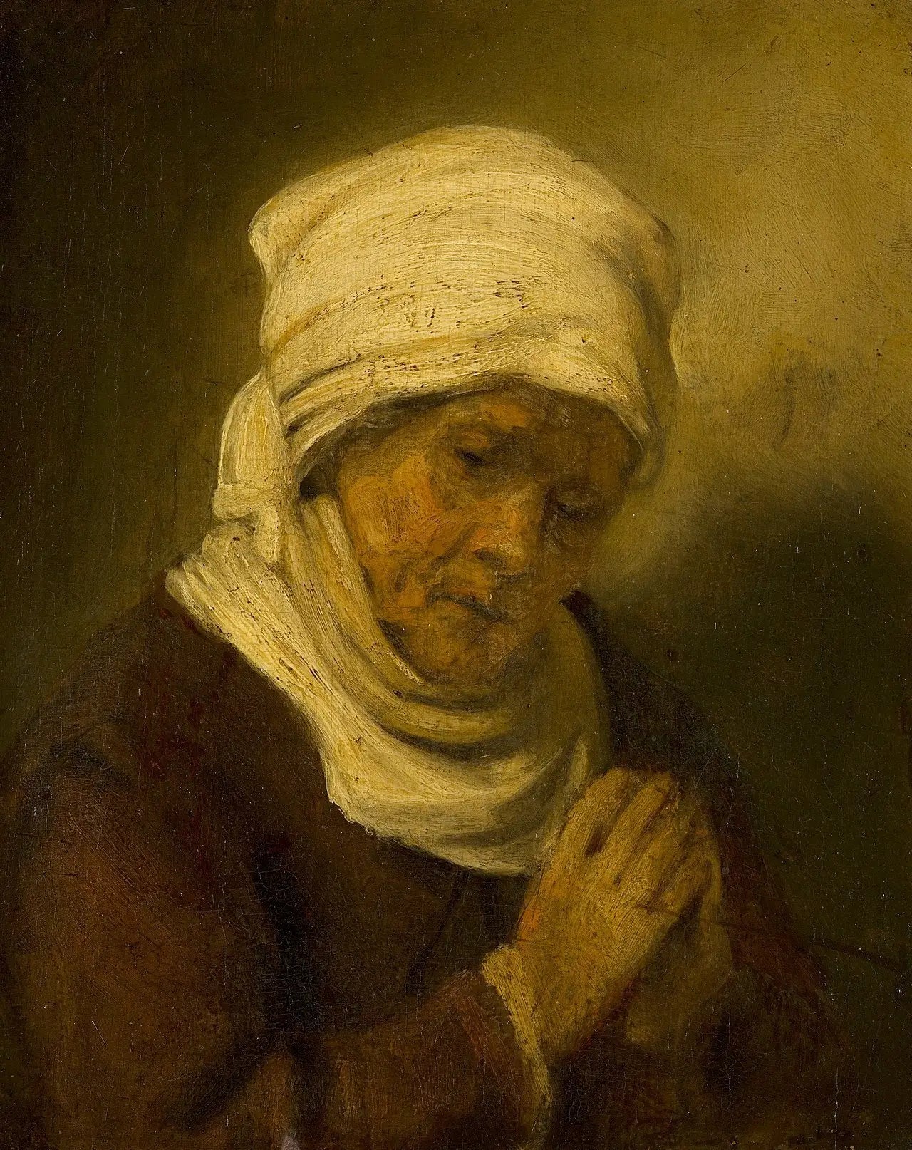 Femme en prière - Rembrandt image 1 tableau peint à l’huile sur toile
