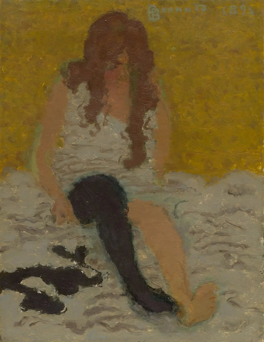 Donna che indossa le sue calze - Pierre Bonnard