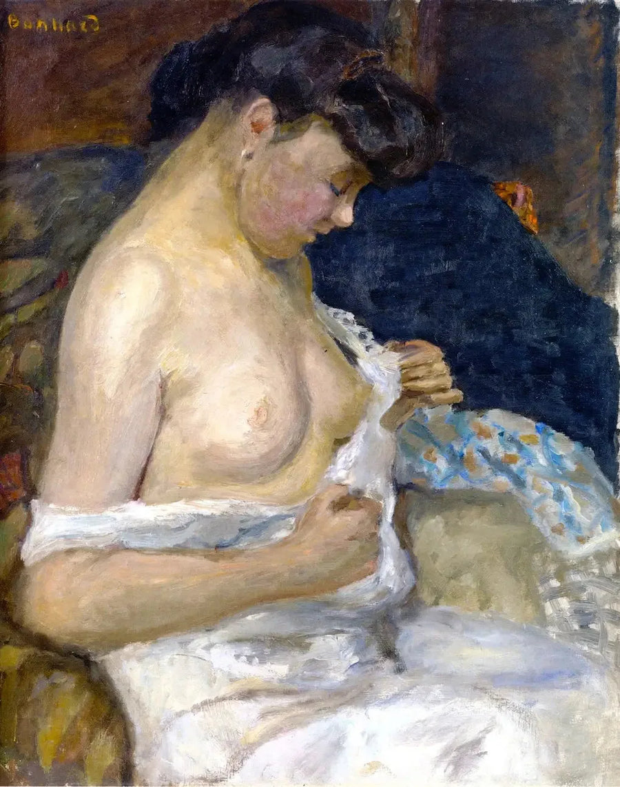 Donna che si toglie la camicia - Pierre Bonnard