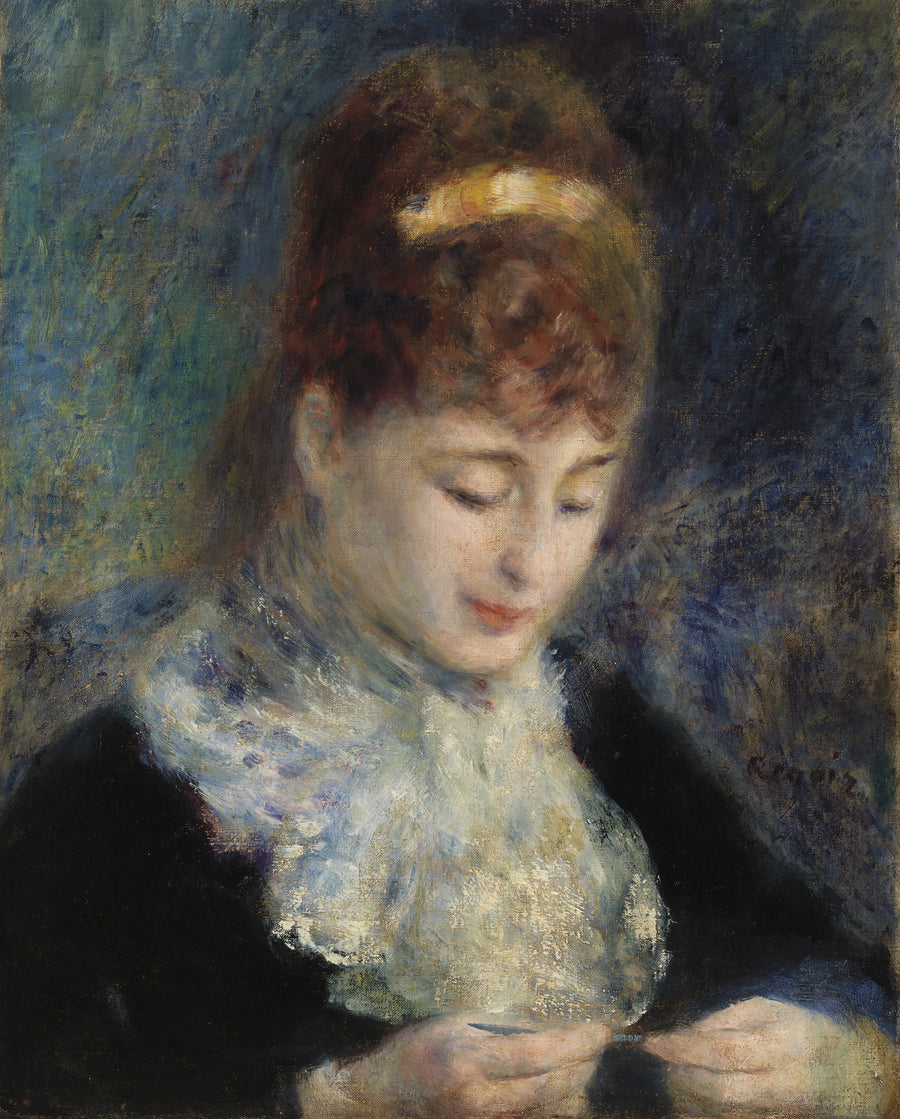 Donna che fa all'uncinetto - Pierre-Auguste Renoir
