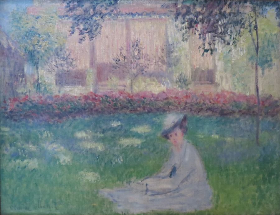 Donna seduta in giardino W407 - Claude Monet