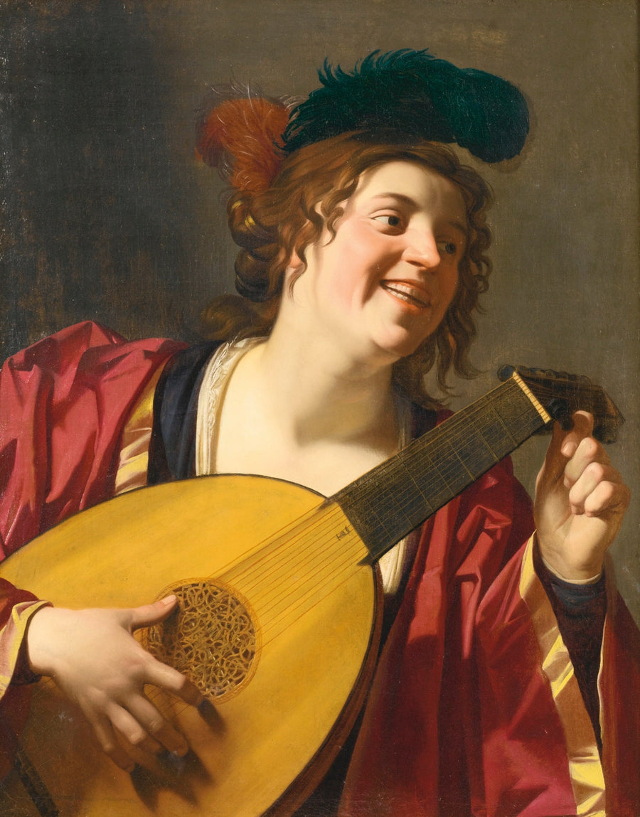 Donna che suona il liuto - Gerrit van Honthorst