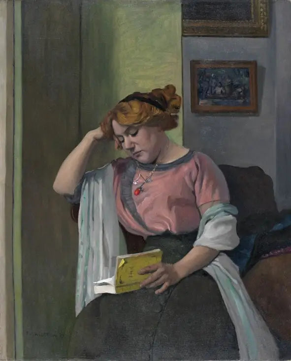 Donna che legge in un interno - Félix Vallotton