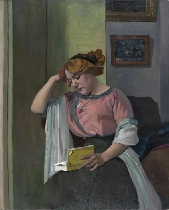 Donna che legge in un interno - Félix Vallotton