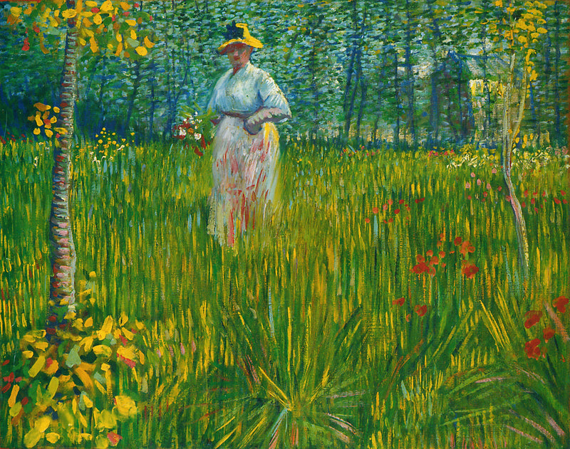 Donna in un giardino - Vincent van Gogh