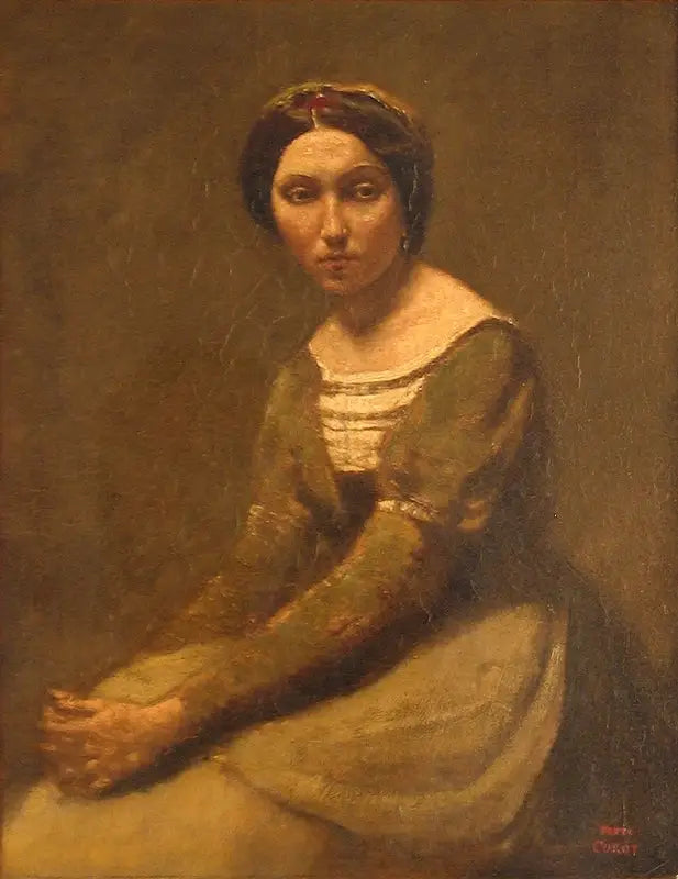 Femme méditant - Jean-Baptiste Camille Corot - Alpha Reproduction