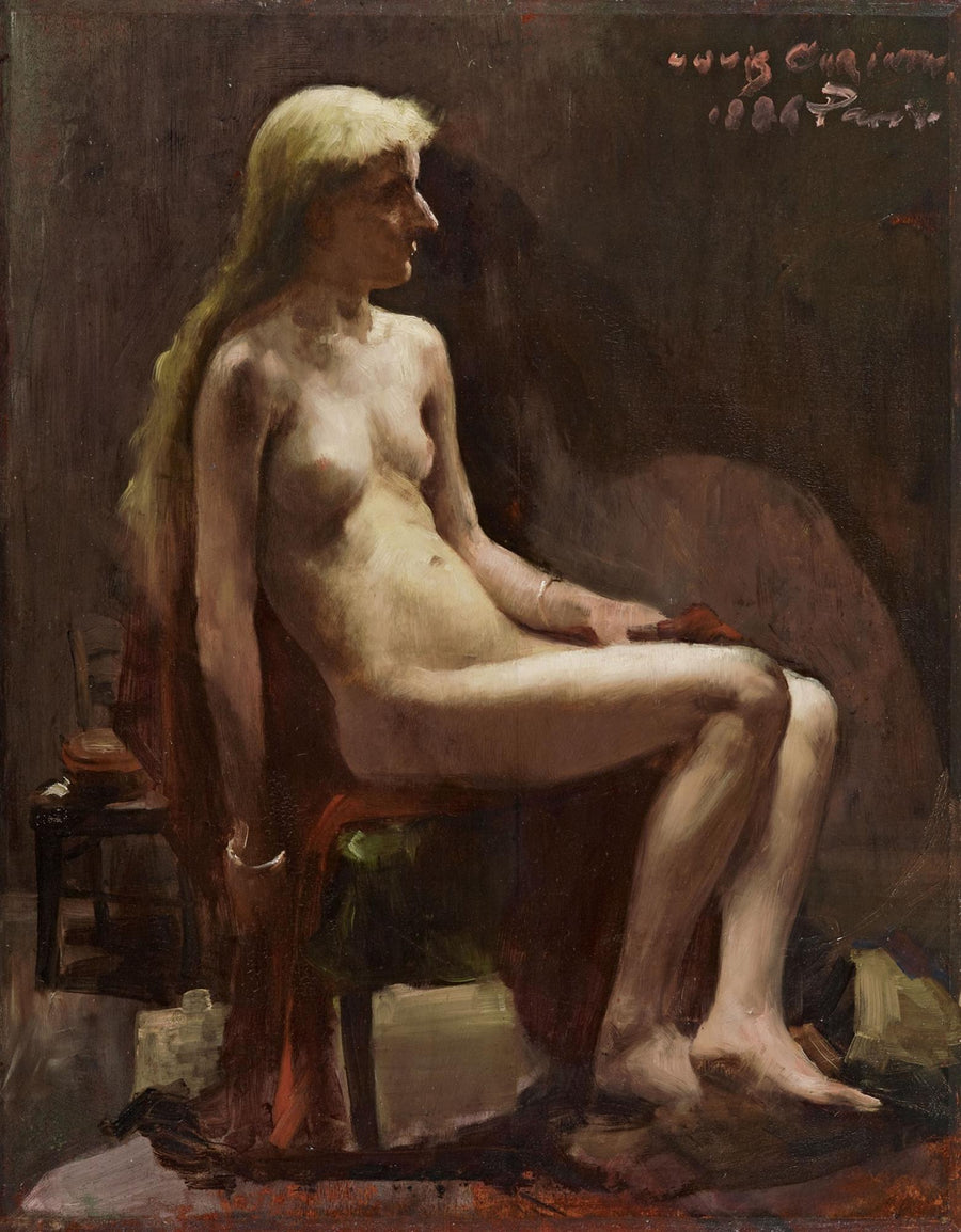 Donna nuda seduta - Lovis Corinth