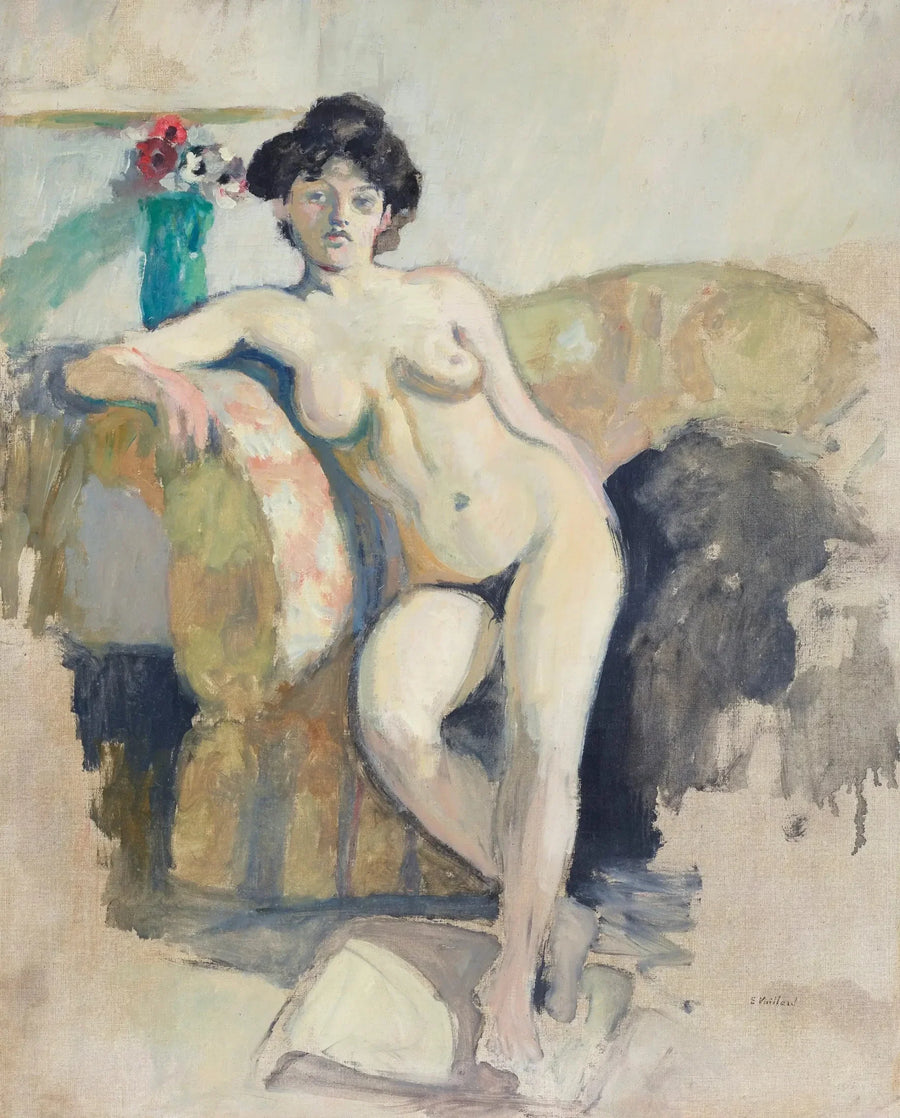 Donna nuda seduta su un divano - Édouard Vuillard