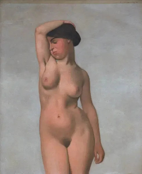 Donna nuda con reggiseno sollevato - Félix Vallotton