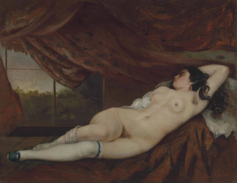 Donna nuda sdraiata - Gustave Courbet