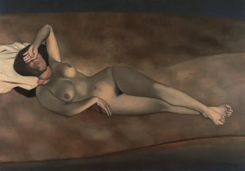 Donna nuda sdraiata sulla sabbia - Félix Vallotton
