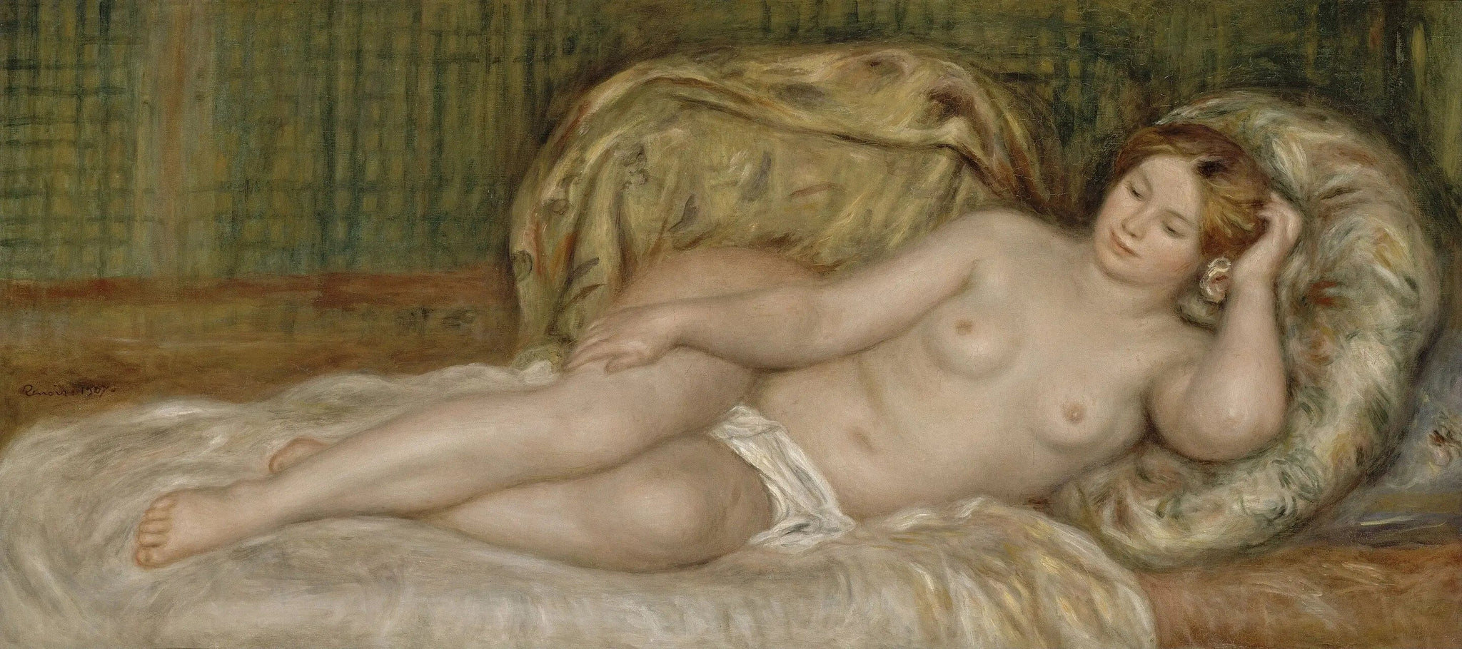 Femme nue (endormie) - Pierre-Auguste Renoir image 1 tableau peint à l’huile sur toile