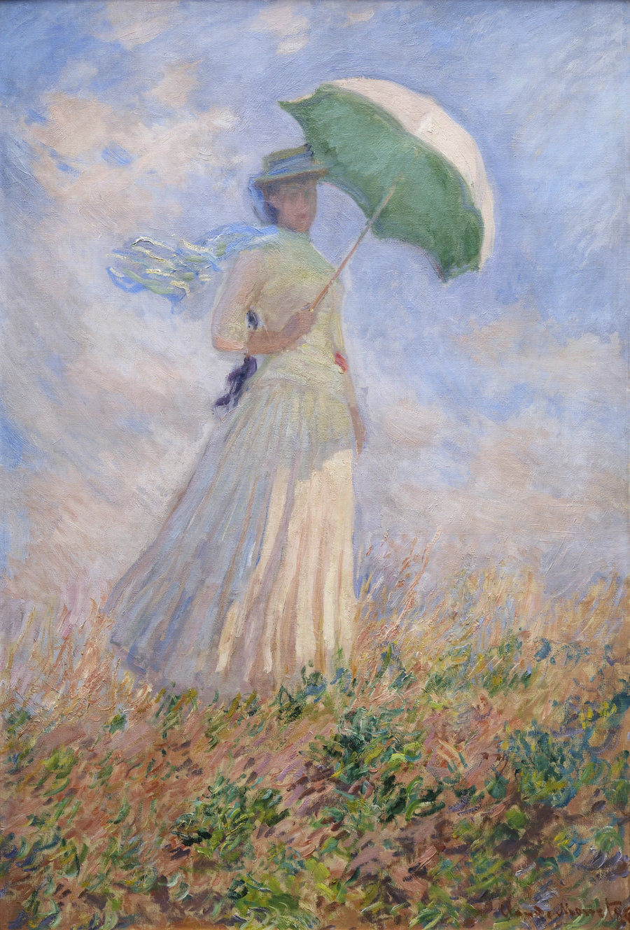 Donna con Ombrello Rivolto a Destra W1076 - Claude Monet
