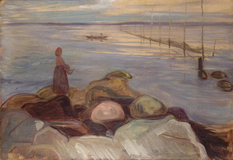 Donna vicino al mare ad Åsgardstrand - Edvard Munch