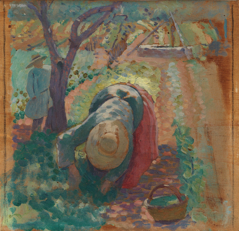 Donna che raccoglie verdure - Henri-Edmond Cross