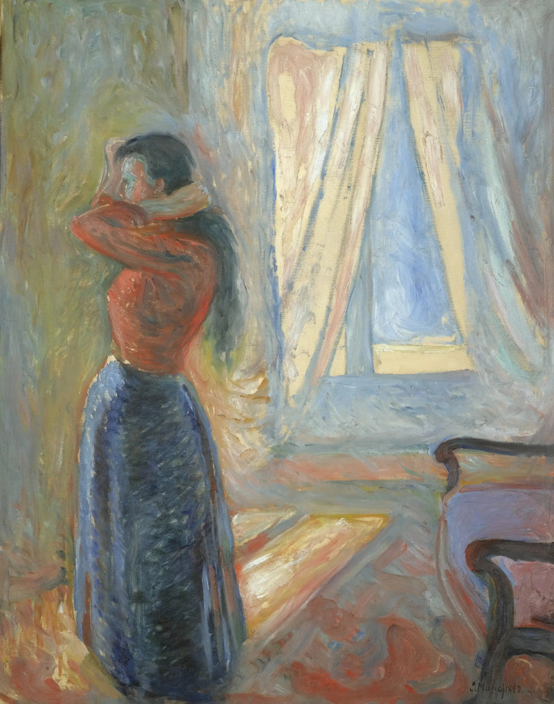 Donna che si guarda nello specchio - Edvard Munch