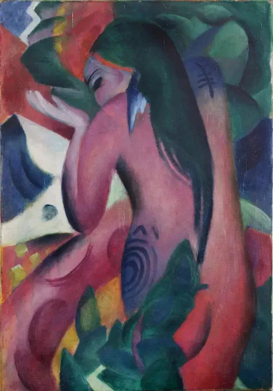 Femme rouge - Franz Marc image 1 reproduction de peinture à l’huile