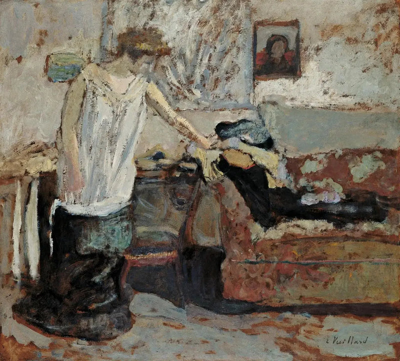 Donna che si spoglia - Édouard Vuillard