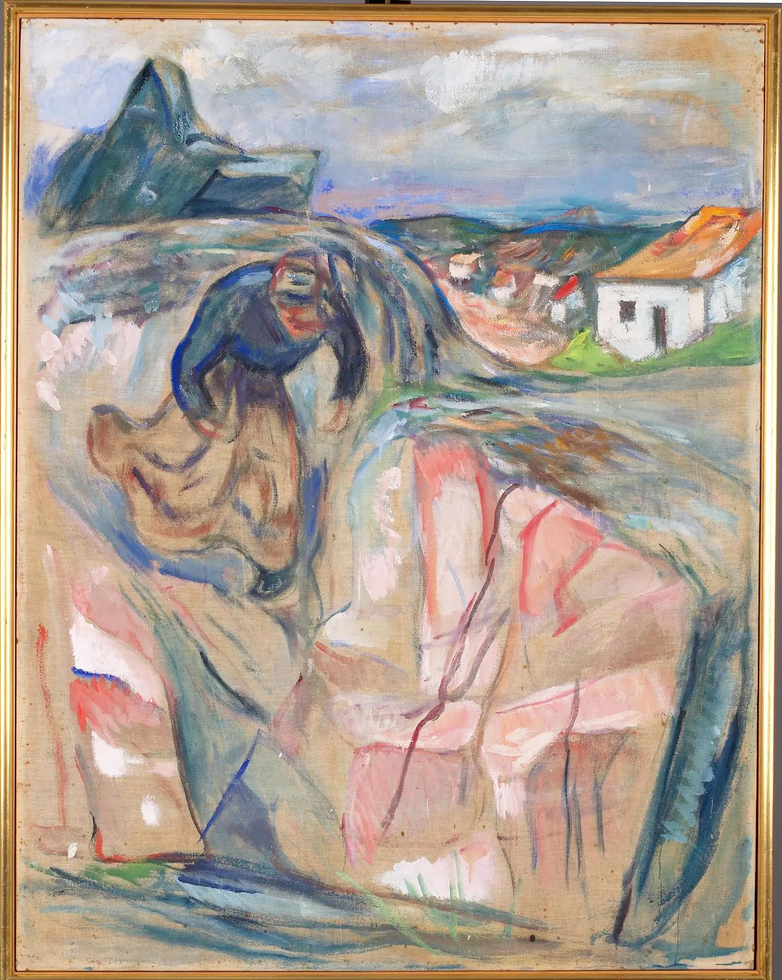 Reproduction du tableau « Femme se pressant en bas - Edvard Munch » par Alpha Reproduction en peinture à l’huile
