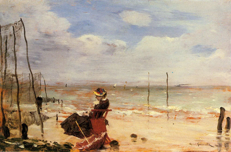 Donna sulla spiaggia - Norbert Gœneutte