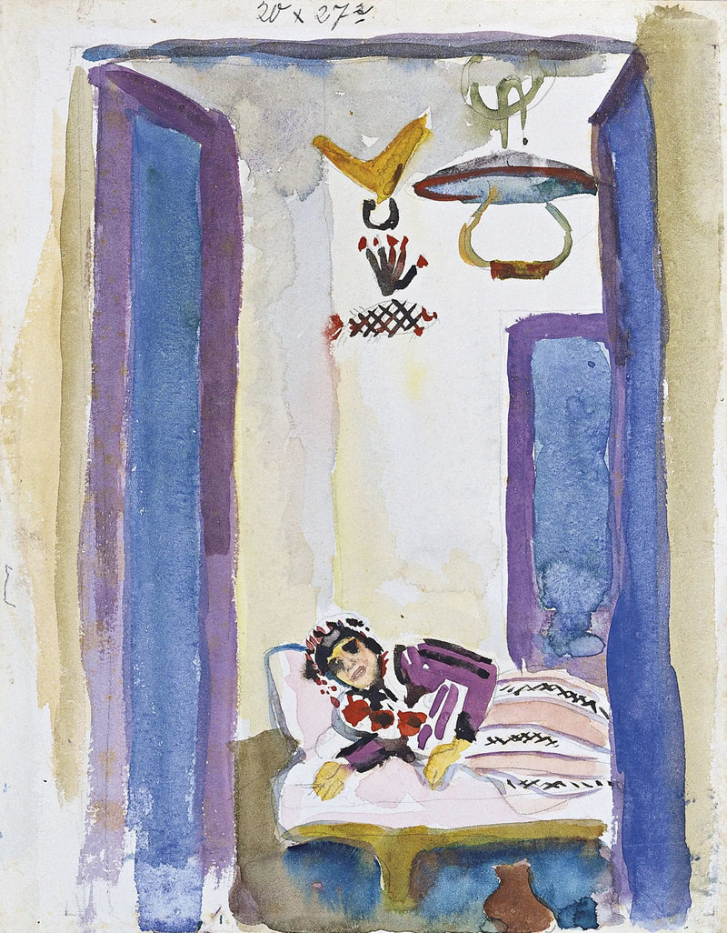 Donna su un divano - August Macke