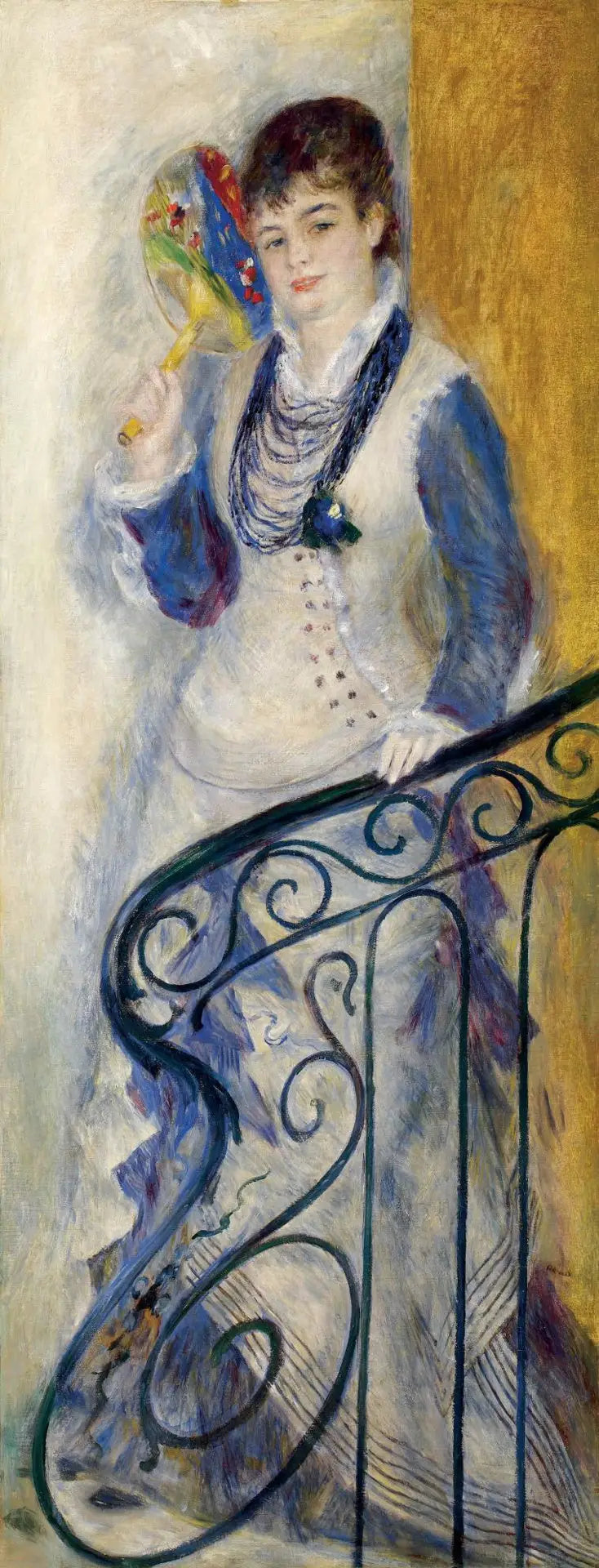 Femme sur un escalier - Pierre-Auguste Renoir image 1 reproduction de peinture à l’huile
