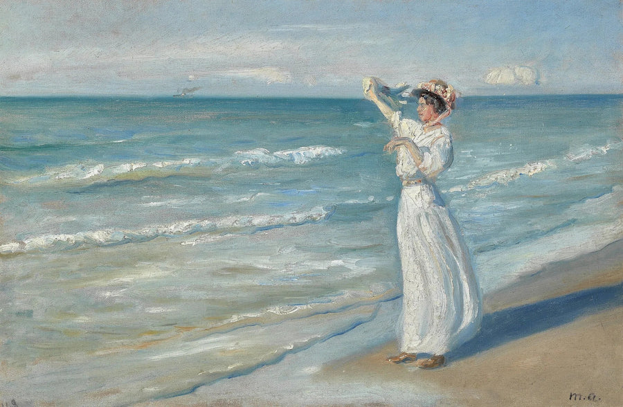 Donna su una spiaggia. - Michael Peter Ancher