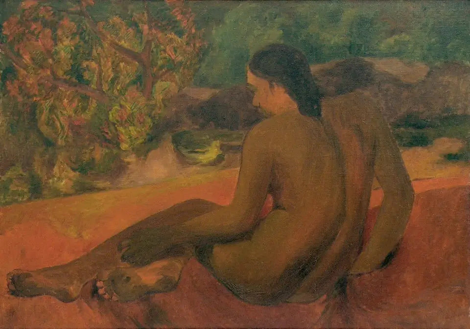 Femme Tahitienne II - Paul Gauguin image 1 reproduction de peinture à l’huile
