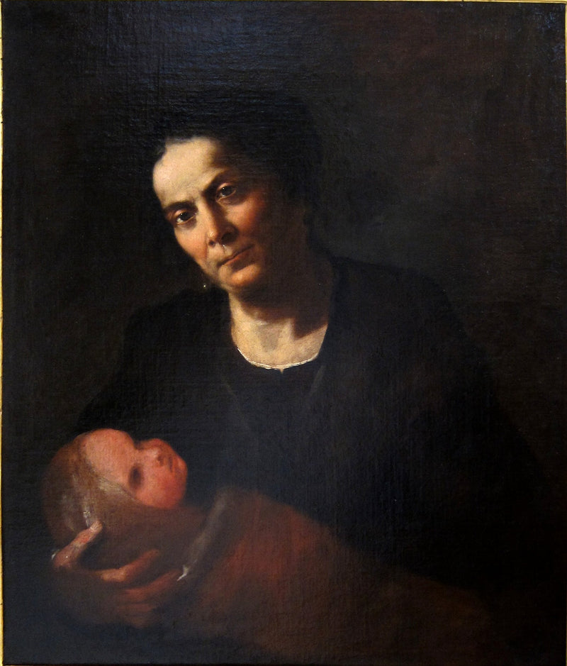Donna che tiene un bambino - Luca Giordano