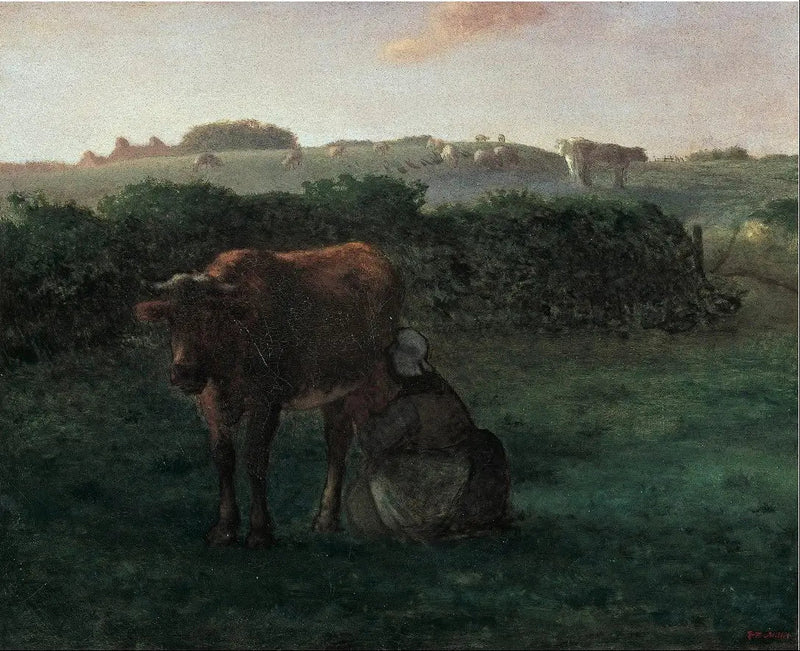 Donna che traccia una mucca - Jean-François Millet