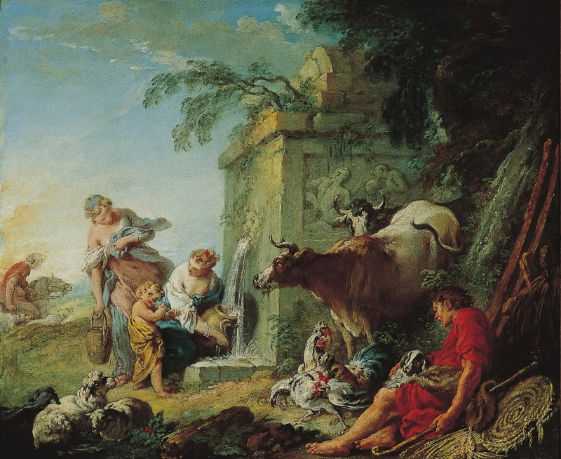 Donne alla fontana - François Boucher