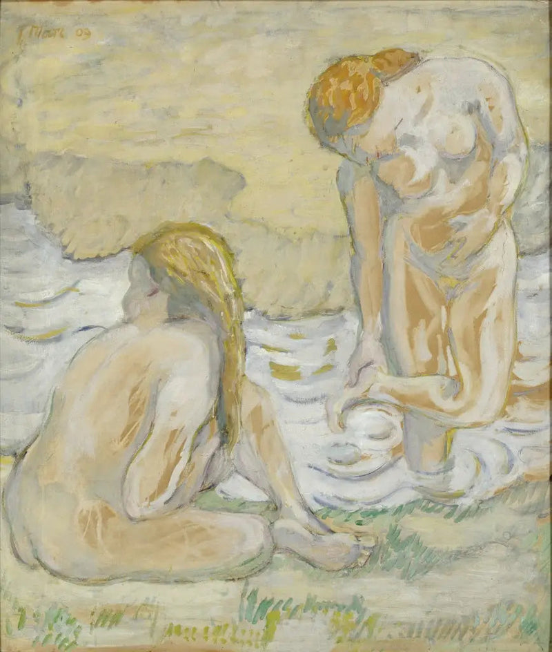 Donne nella vasca (Composizione nuda II) - Franz Marc