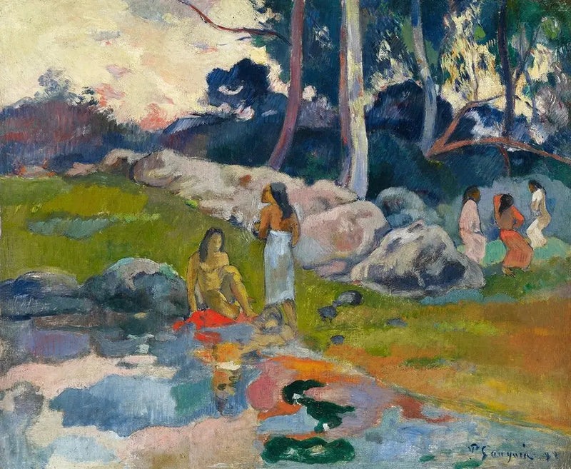 Donne al bordo del fiume - Paul Gauguin