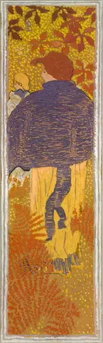 Donne nel giardino: donna con il cappotto - Pierre Bonnard