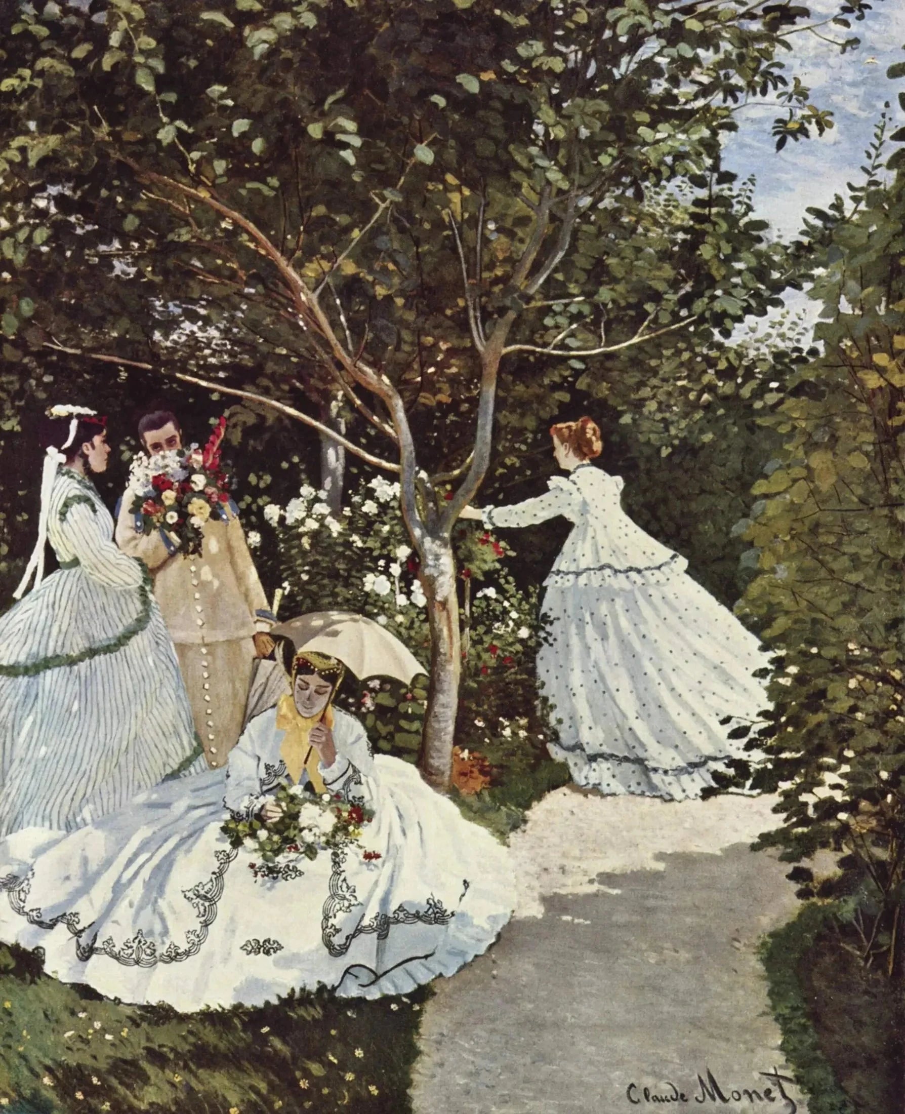 Femmes au jardin W67 par Claude Monet, vers 1866, musée d’Orsay
