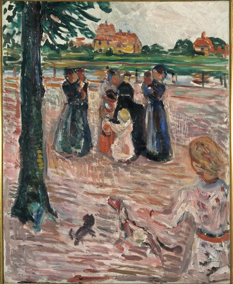 Donne e Bambini a Warnemünde - Edvard Munch