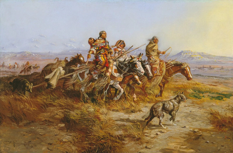 Donne indiane in movimento - Charles Marion Russell