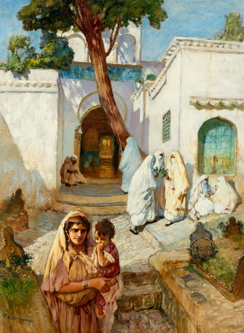 Donne vicino a Sidi Abderrahman - Frederick Arthur Bridgman