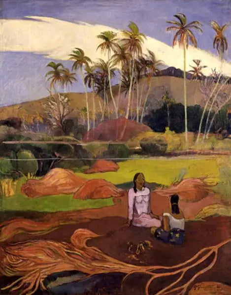 Donne vicino alle palme - Paul Gauguin