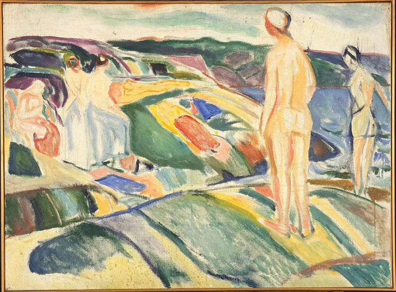 Donne che si bagnano sugli scogli - Edvard Munch