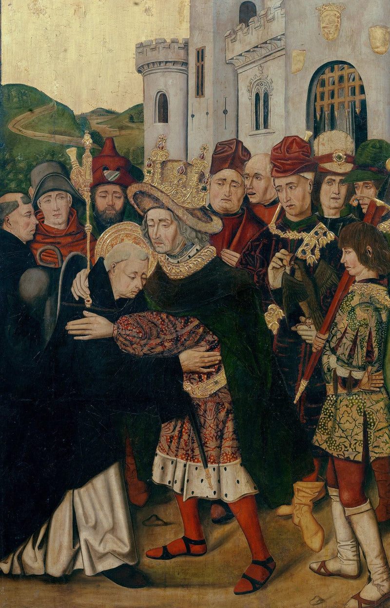 Ferdinando I di Castiglia accogliendo san Domenico di Silos - Bartolomé Bermejo