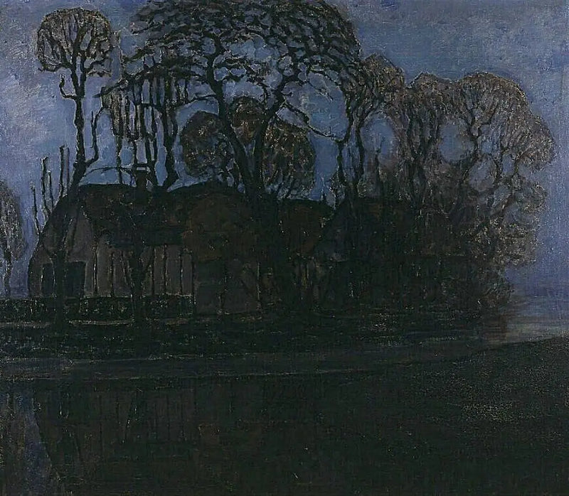Fattoria a Duivendrecht di sera - Piet Mondrian