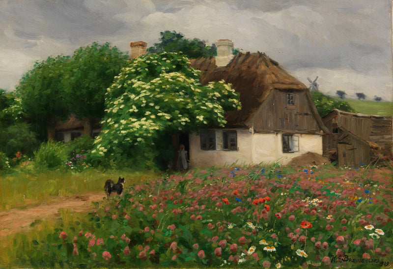 Fermo con fiori di prato - H. A. Brendekilde