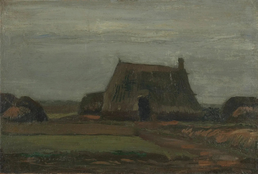 Fattoria con mucchi di torba - Vincent van Gogh