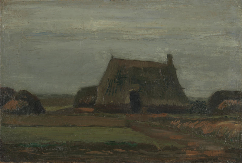 Fattoria con mucchi di torba - Vincent van Gogh